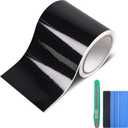 Lypumso Gloss Black Vinyl Wrap for Chrome Delete, 5 Inch x 30ft Automotive Grade Self-Adhesive Tape DIY Car Exterior Door Edge Guard, Window Sill Trim Protection Anti-Scratch