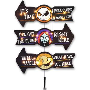 Lighted Jack Sally Yard Signs, Scary Halloween Decor Christmas Nightmare Halloween Decorations Outdoor Before Party Lawn Cute Garden Yard Stakes Outside Arrow Decorations Clearance Lighted Jack Sally Yard Signs, Scary Halloween Decor Christmas Nightmare Halloween Decorations Outdoor Before Party Lawn Cute Garden Yard Stakes Outside Arrow Decorations Clearance