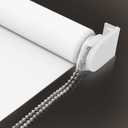 No Drill No Tools 100% Blackout Roller Shade | UV Protection | Easy-Care Fabric | Roller Blind for Windows & Doors | Pull Down Window Shade - White (30" W x 78" H)