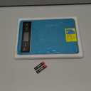 Fuzion Food Scale, 1g/0.1oz Digital Kitchen Scale - 22lb, 7 Units, Tare & PCS, Rechargeable Power, Tempered Glass & Stainless Steel - Food Weight Scale Grams and Ounces for Cooking, Baking (Piece Counting, Silver LCD)