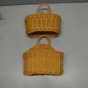 Hanging Storage Baskets - 2 Pcs Wall Decorative Storage Baskets Woven Hanging Basket with Handle,Wall Basket Bin for Kitchen Storage and Home Decor