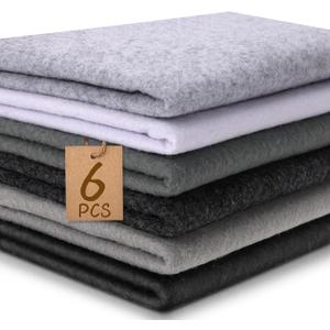 XSEINO 6 Rolls 12"x35" Large Felt Sheets(5.8Yds Total), 1.4mm Thick Nonwoven Fabric for Sewing, 6 Earth Tone Colors, Bulk DIY Craft Supplies for Bags, Garland, Decor