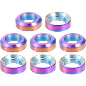 8 Pcs M6x5.5 Universal Bicycle Bolt Brake Screw Washer Bolts - MTB Mountain Bike Bicycle Concave Convex Balancer - Titanium Alloy Assorted Color