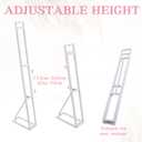 2 Pack White Wedding Backdrop Stand, Adjustable from 45 to 79 Inch, Heavy Duty Photo Booth Stand with Weight Bags for Party, Bridal Shower, Birthday, Baby Shower, Event Decoration
