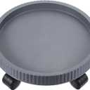PATIKIL Plant Stand with Wheels, 11 Inch Heavy Plant Roller Base Movable Flower Round Potted Pallet Rolling Planter Caddy for Indoor Outdoor, Gray