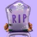 HOUSE OF PARTY Halloween Balloon - Extra Large 22 inch Gravestone Halloween Foil Balloon for Birthday Party Supplies and Decoration Indoor