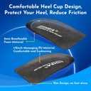 SIIHEA 1/2 inch Heel Pads Cushions for Shock Absorption, Heel Lifts Inserts Supports for Plantar Fasciitis, Spur Relief, Shoe Lifts Cups for Achilles Tendonitis, Height Increase (Medium)