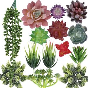 CEWOR 14pcs Fake Succulents Unpotted Realistic Textured Succulent Plants Mini Artificial Succulent Plants Faux, Premium Decor for DIY Crafting Home Floral Wall Garden Arrangement Office Decoration