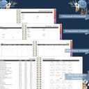 5 x 2026 Monthly Planner - 9'' x 11'', Monthly Planner/Calendar 2026, from MAR.-Dec. 2026, 12 Month Calendar with Tabs, Premium Paper, Twin-wire Binding, Inner Pocket, Note Pages