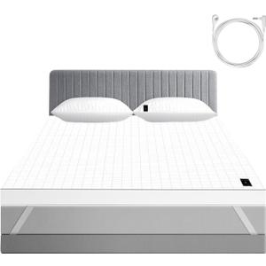 Grounding Sheet, Grounding Bed Sheets with Connection Cord, Grounding Sheets with Silver Fiber for Better Sleep (White, 60x80inch)