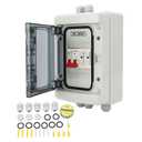 HA 4WAY Solar Circuit Breaker, Photovoltaic DC Isolation Switch, IP65 Water Proof Box, Heat Resistant Distribution Box for Outdoor (32A)