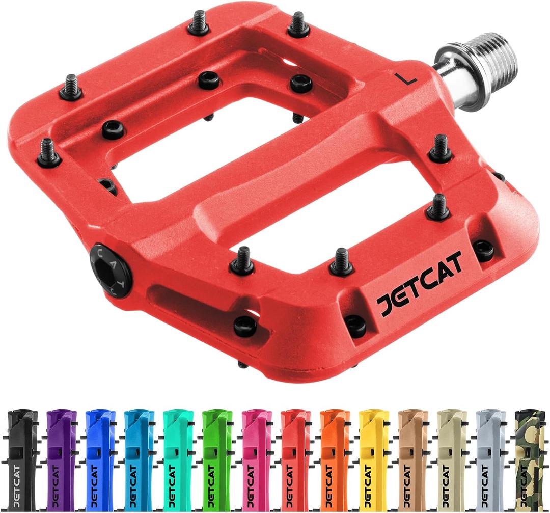 Mountain Bike Pedals Flat - MTB Pedals Flat, Bicycle Pedals for BMX/MTN/Road/Gravel/EBike, BMX Pedals, Platform Pedals, Adults & Kids Bike Replacement Upgrades Parts 9/16