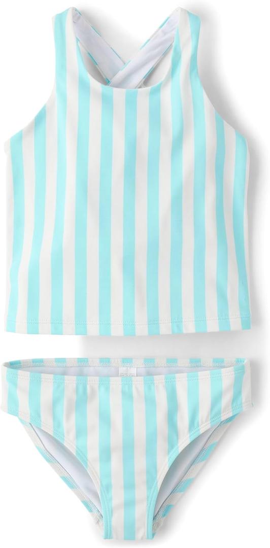 The Children's Place Girls' 2-Piece Tankini Swimsuit (X-Large)