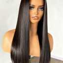 SUKRI Synthetic Lace Front Wig for Black WomenBlack 134 Preplucked Straight Wigs for Women Glueless Wig with Baby Hair for Party and Daily Use (134-Natural 1B)