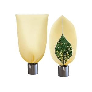 YEAJOIN 2 Pack Winter Plant Covers Freeze Protection, Thicker Frost Cloths Tree Covers with Zipper & Adjustable Drawstring, Antifreeze Protective Cover for Garden Shrub Plants, 78.7” x 94.5”