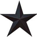 CWI Gifts Metal Barn Star - 48 inch Galvanized Hanging Star - Farmhouse Wall Decor - Black