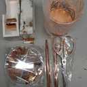 Rose Gold Marble Desk Accessories, Office Supplies Set Stapler Staple Remover, Tape Holder, Pen 2 Ballpoint Pen, Scissor, Binder Clips, Paper Clips and 1000pcs Staples