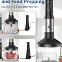 LINKChef 7-in-1 Immersion Blender, 800W Hand Blender with 20 Speeds and Turbo, Scratch-Resistant Guard, 2 Titanium Blades, Whisk, Milk Frother, Food Chopper, Beaker for Soup, Smoothies, Baby Food