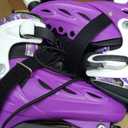 METROLLER Roller Skates for Girls and Boys Teens, Adjustable Sizes for Kids Toddler Rollerskates with Light up Wheels, for Women (Purple, Medium-Big Kid (1-4 US))