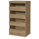 ClosetMaid Modular Storage Unit with 4 Drawers, Wood Closet Organizer, Stacking, Full Backer, Storage, Decorative Trim, Sand