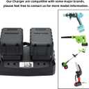 21v Battery Dual Port Quick Charger Base, Dual Rapid Charger Compatible 21v Lithium-Ion Battery by SHINTYOOL (Battery Not Included)