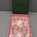 Vintage Art Deco Nick and Nora Coupe Glasses | Set of 4 | 5 oz Crystal Ribbed Cocktail Glassware for Drinking Classic Gin, Whiskey, Vodka Bar Drinks | Retro Long Stemmed Barware Goblets