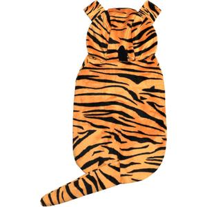 DELIFUR Dog Tiger Costume - Dog Funny Hooded Halloween Cosplay Funny Costume for Small Medium Dogs Pet Special Events Photo Props Accessories (Yellow, Medium)