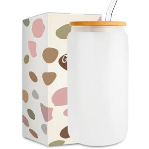 Cute Cartoon Mouse Lover Gifts Initial A-Z Personalized Iced Coffee Cup Magic Mouse Stuff Wizard Gift 16oz Glass Cup with Lid and Straws Birthday Christmas Gifts for Women Teen Girls ( Letter T)