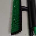 Eyliden X-Large Floor Scrub Brush, 2 in 1 Scrape Brushes with Rubber Squeegee | 55.3" Long Handle, 15" Wide Stiff Bristle Head | Floor Scrubber for Deck Kitchen Shower Bathroom Tub Tile Patio Wall (Black and Green)