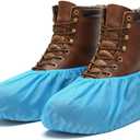 X-Large Disposable Boot & Shoe Covers 100 Pairs (200 Pack) Non Slip Durable Booties Cover Fits Men's 13