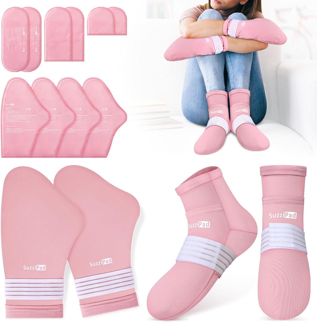 SuzziPad Cold Therapy Socks and Gloves for Chemotherapy, Chemo Must Haves for Women and Man, Ideal for Soothing Hand and Foot Discomfort, S/M