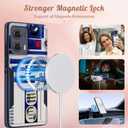 for Moto Edge 2024 Case - Compatible with MagSafe Women Girls Boys Cute Magnetic Protective Phone Cover Cool Blue Unique Heavy Duty Shockproof Design for Motorola Moto Edge 2024 Cases