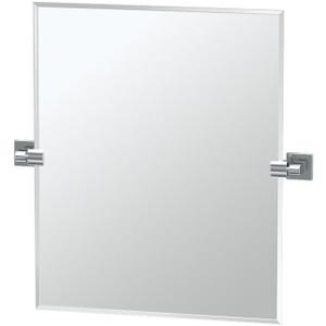 Gatco 4059SM Elevate Frameless Rectangle Mirror, Chrome, 24"H