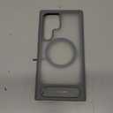 TORRAS Strong Magnetic & Seamless Stand for Samsung Galaxy S24 Ultra Case, Fit for MagSafe, Mil-Grade Drop Protection, Kickstand for Samsung Galaxy S24 Ultra Case, Translucent Back/Gray Edge