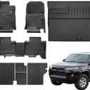 Floor Liners for 2013-2024 Toyota 4 Runner 5 Seat Accessories Floor Mats Trunk Cargo Mats and Backrest Mats All Weather TPE Rubber Protection Mat (5 Seat Full Set 8 Pcs)