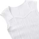 Girls Crop Top Textured Cap Sleeve T Shirt Slim Fitted Tee Cute Summer Tops