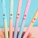 sencoo 5 pack Erasable Blue Gel Pens Quick Dry Ink Pens Retractable Roller Ball Pens 0.5mm Cute Pens for School Office Home Diary Gift Pens (Erasable Blue)
