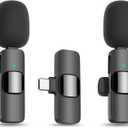 MAYBESTA Wireless Lavalier Lapel Microphone for iPhone 15 Series/Android/Laptop - Bluetooth Mini Phone Microphones for Video Recording - 2 Clip on Mics with USB C Interface for Tiktok YouTube Vlog