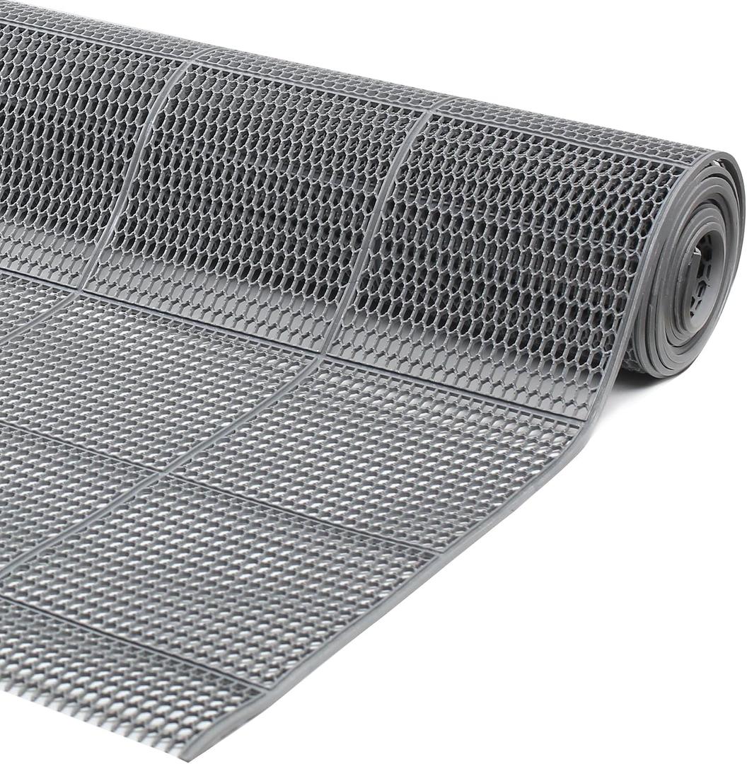 Non Slip Drainage Flooring Mat, 3 x10 Ft 0.22'' Thick Pool Flooring Mat, PVC, Anti-Slip Commercial Kitchen Mat, Ideal Entry Way Doormat for Home,Pools,Bathroom,Garden,Kitchen,Indoor Outdoor Wet Area