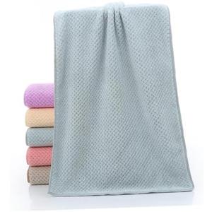 Mobestech 1pcs Gray Thick Pineapple Texture Beauty Towels Soft Coral Fleece Bath Towels Highly Absorbent Shower for Home Use Quick Dry Microfiber