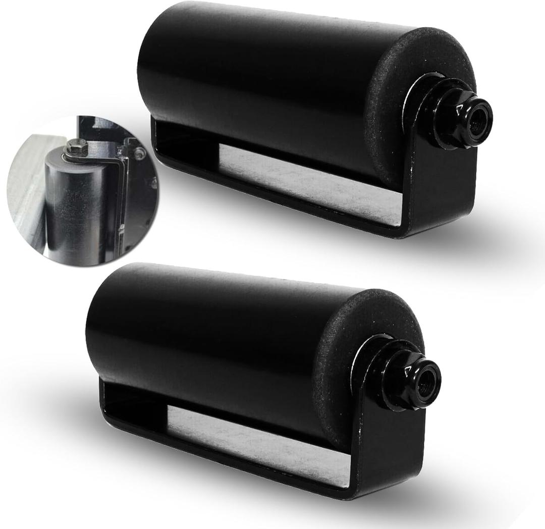 2Pack Slide Gate Guide Roller with C Post Welded Bracket, Hard Nylon Sliding Rolling Gates Guider, Heavy Duty Sealed Ball Bearing Side Roller Assembly (6 Inches - 2 Pack)