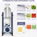 SupMaKin Safe Mandoline Slicer for Kitchen, Potato Slicer, All in 1 Vegetables Slicer and Chopper, French Fry Cutter, Adjustable Thickness, Dishwasher Safe Chopping Artifact Gift (Blue)