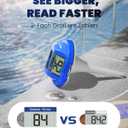 BALDR Pool Thermometer Floating Easy Read, Solar Digital Pool Thermometer with Dual Large Screens, IPX7 Water Temperature Gauge for Inground Above Ground Pools & Spas (Darkblue)