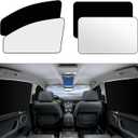 ZATOOTO Car Window Shades Sun Shade for Privacy 4Pack, Car Window Covers 100% Light Blocking for Sleeping & Stay Cool, Reflects Sunlight, Universal Fit (4Pcs set)