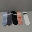 Sintege 6 Pairs Pilates Socks Yoga Socks with Grips for Women Non Slip Barefoot Workout Crew for Pregnant Ballet Dance (Missing 1 White Sock & Missing Purple Pair) (Medium)
