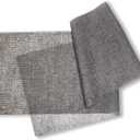 MODERN-TWIST Linen Print 100% Plastic Free Silicone Tabletop, Dining, Decoration, Modern Design, Table Runner, 14” x 72”