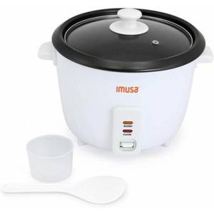 IMUSA USA GAU-00012 Electric NonStick Rice Cooker 5-Cup (Uncooked) 10-Cup (Cooked), White (5 Cups)