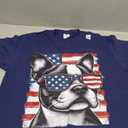 Boston Terrier Patriotic 4th of July USA Flag Dog lovers T-Shirt, Size L