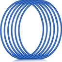 Shappy 6 Pcs Exercise Hoop Detachable Adjustable Plastic Toy Playground Toys Colored Hoop Circles for Teens Games Gymnastics Dog Agility Equipment Party Decor (23 Inch, Royal Blue)