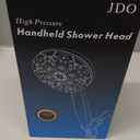 6-Setting Shower Head with Handheld, JDO High Pressure Hand held Shower Head, 4.7 Inch Chrome Detachable Showerhead Set with 59 Inch Stainless Steel Hose and Adjustable Showerhead Holder